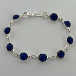 Elegant 925 silver bracelet real stones